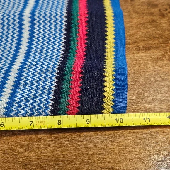 Vtg Yves Saint Laurent YSL Striped Button Cardigan M Nautical Snap Collar Lux - Picture 7 of 10